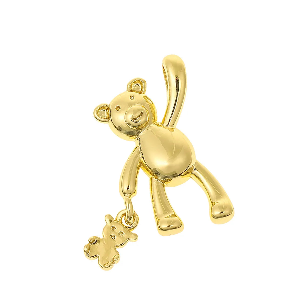 Casual Bear Zircon Copper Wholesale Charms Jewelry Accessories