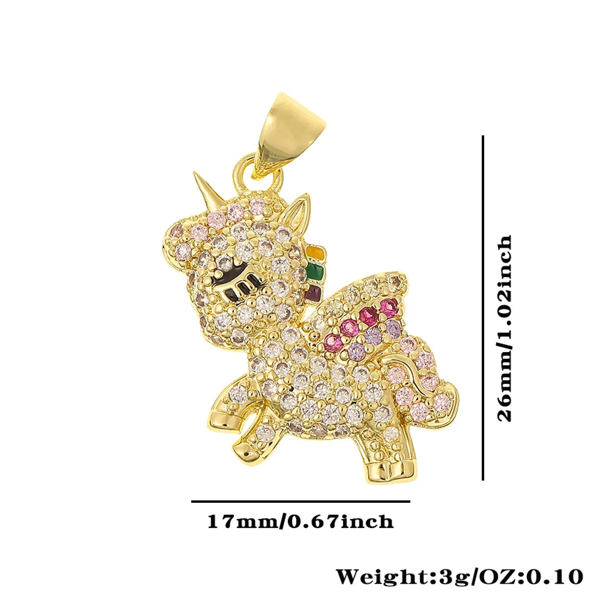 Casual Bear Zircon Copper Wholesale Charms Jewelry Accessories