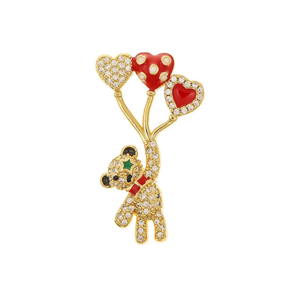 Casual Bear Zircon Copper Wholesale Charms Jewelry Accessories