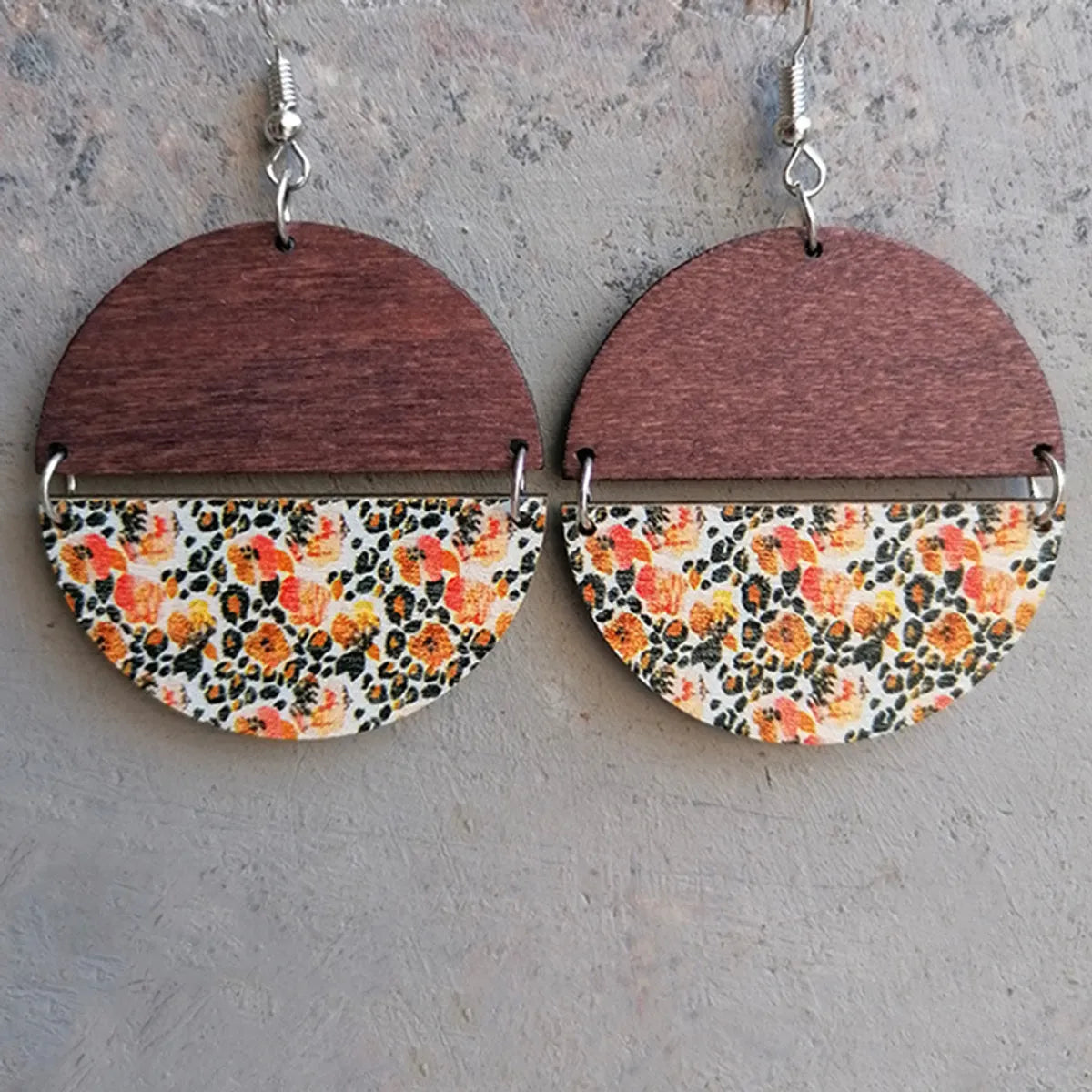 Casual Bohemian Flower Wood Women'S Drop Earrings