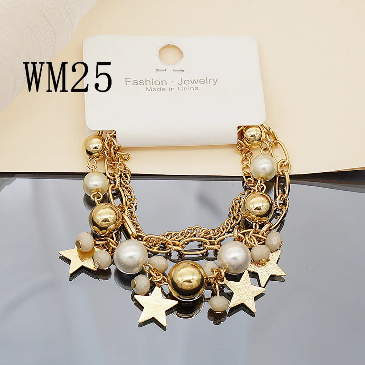 Casual Bohemian Geometric Star Shell PPC Alloy Crystal Wholesale Bracelets