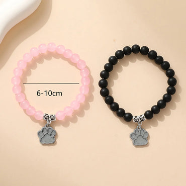 Casual Bohemian Paw Print Alloy Stone Wholesale Bracelets