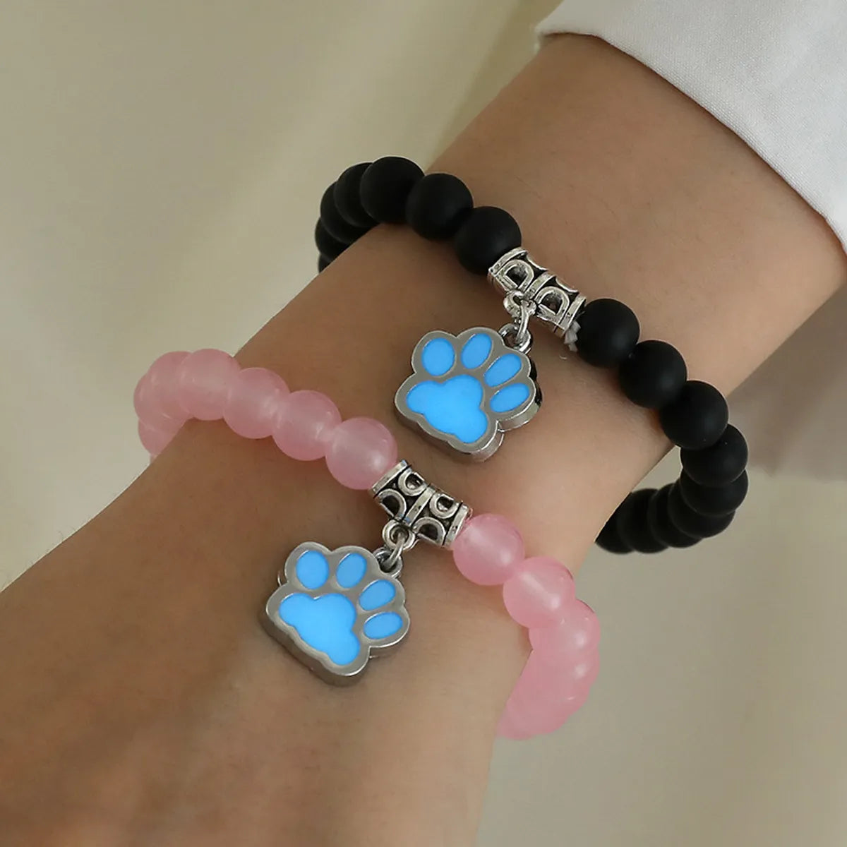 Casual Bohemian Paw Print Alloy Stone Wholesale Bracelets