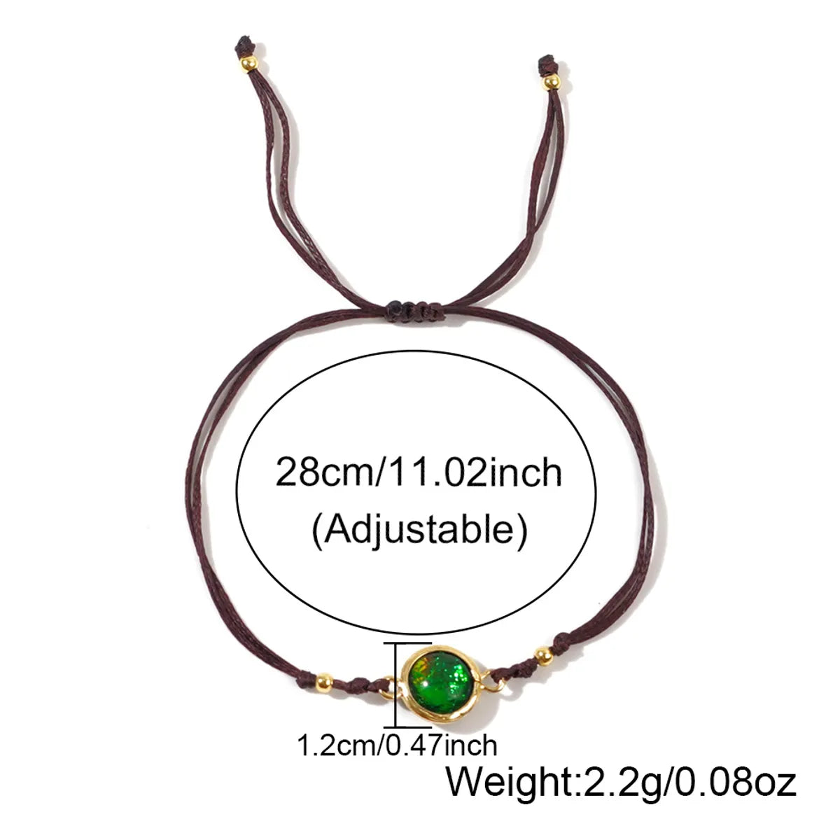 Casual Bohemian Round Resin Rope Wholesale Bracelets