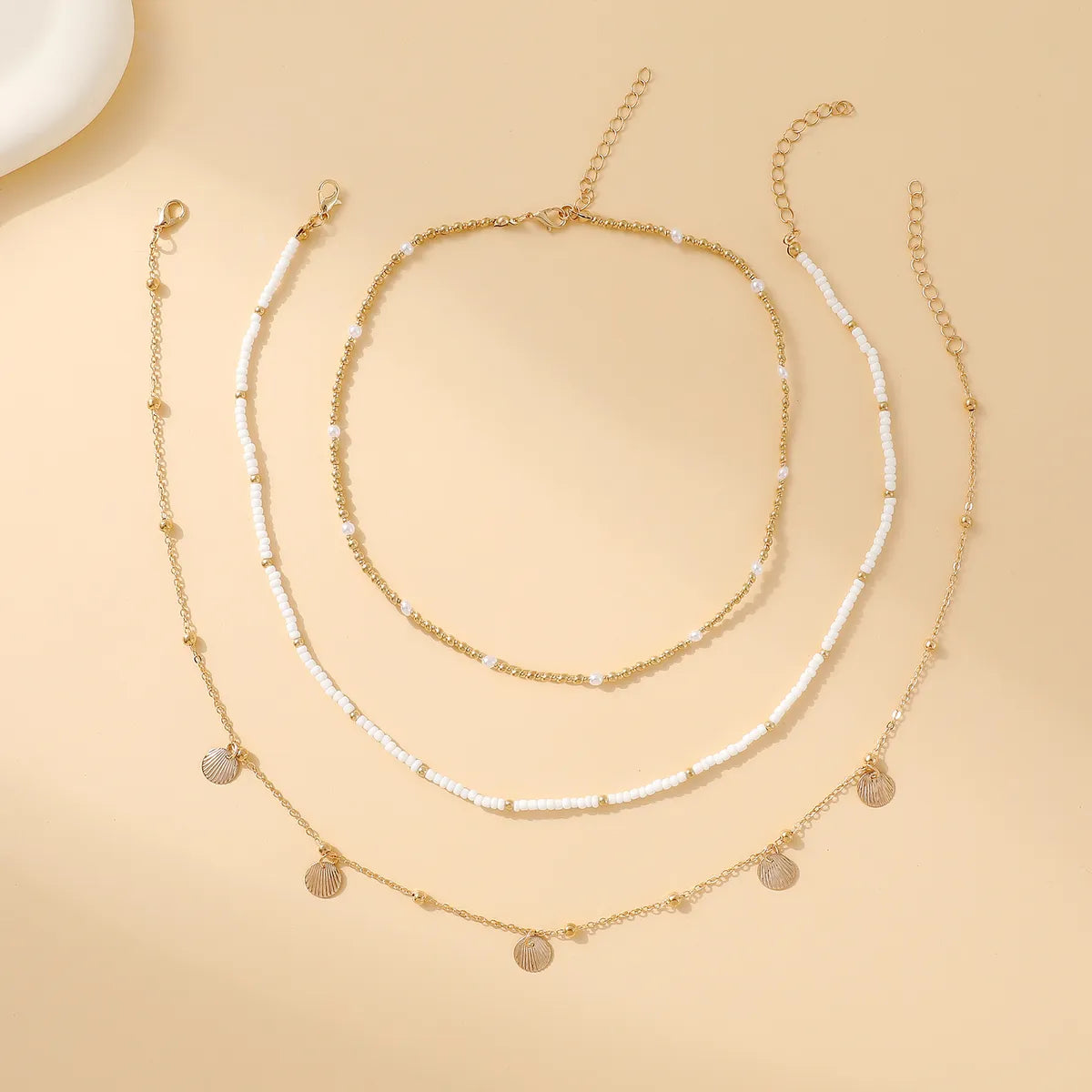 Casual Bohemian Shell Alloy Seed Bead Wholesale Necklace