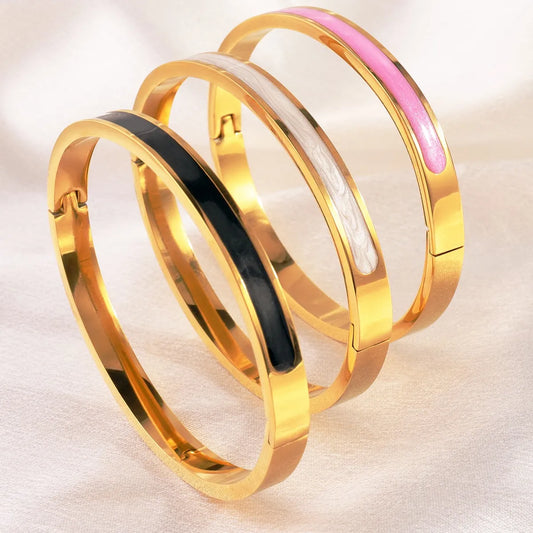 Casual Business Simple Style Geometric 304 Stainless Steel Wholesale Bangle