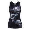 Women'S Vest Tank Tops Tassel Ripped Hollow Out Casual Butterfly Skull