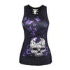 Women'S Vest Tank Tops Tassel Ripped Hollow Out Casual Butterfly Skull