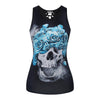 Women'S Vest Tank Tops Tassel Ripped Hollow Out Casual Butterfly Skull