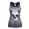 Women'S Vest Tank Tops Tassel Ripped Hollow Out Casual Butterfly Skull