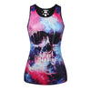 Women'S Vest Tank Tops Tassel Ripped Hollow Out Casual Butterfly Skull