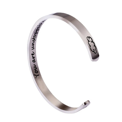 Casual C Shape Titanium Steel Bangle