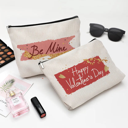 Casual Cartoon Cotton And Linen Storage Bag Makeup Bags