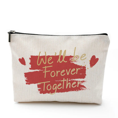 Casual Cartoon Cotton And Linen Storage Bag Makeup Bags