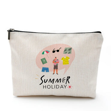 Casual Cartoon Cotton And Linen Storage Bag Makeup Bags