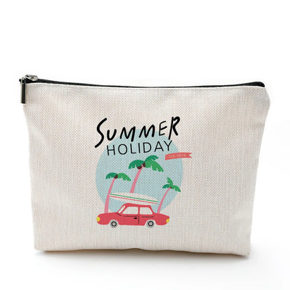 Casual Cartoon Cotton And Linen Storage Bag Makeup Bags