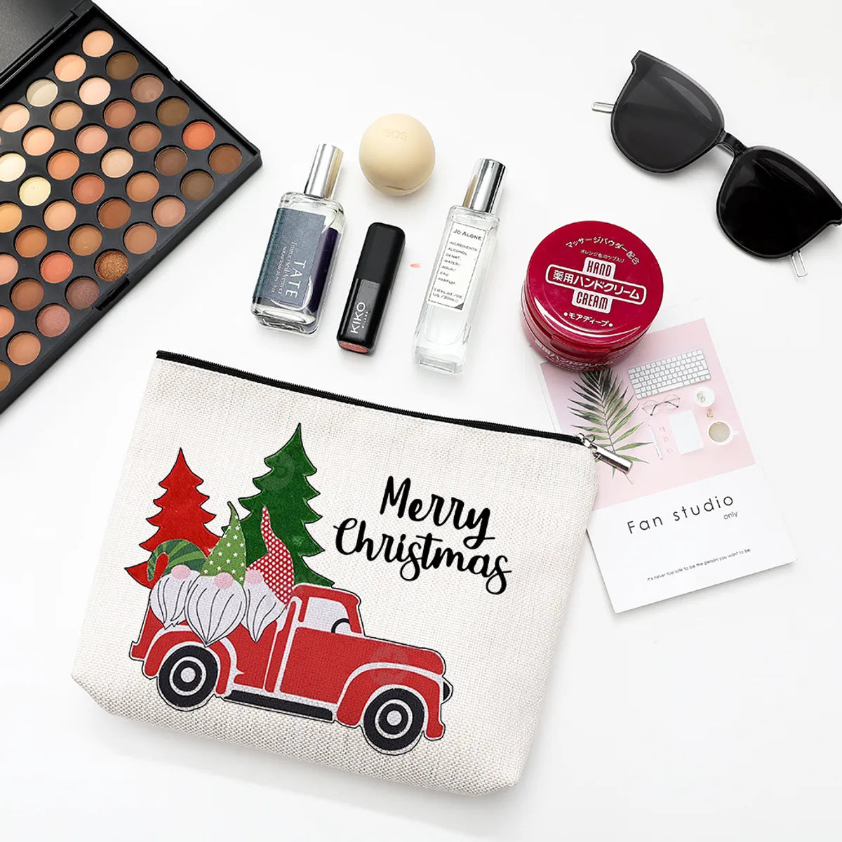 Casual Cartoon Cotton And Linen Storage Bag Makeup Bags