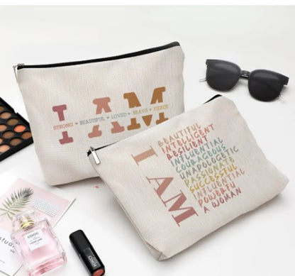 Casual Cartoon Cotton And Linen Storage Bag Makeup Bags