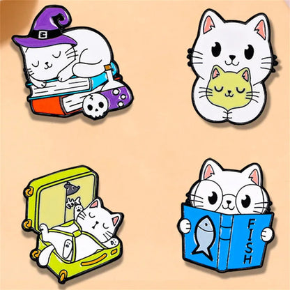 Casual Cartoon Style Animal Cat Alloy Unisex Brooches