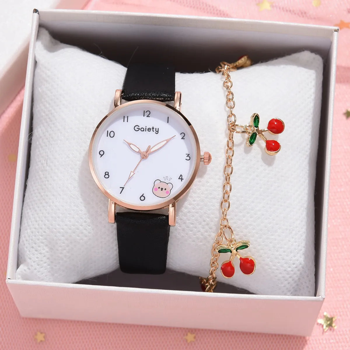 Casual Cartoon Style Bear Buckle Quartz Women'S Watches