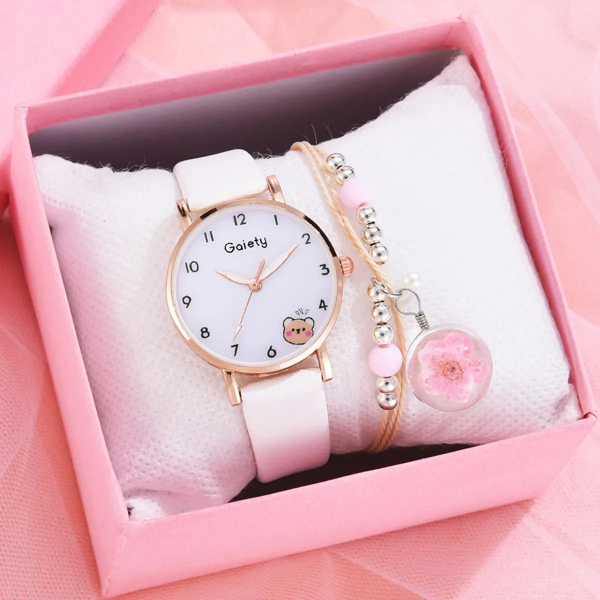 Casual Cartoon Style Bear Buckle Quartz Women'S Watches