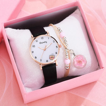 Casual Cartoon Style Bear Buckle Quartz Women'S Watches