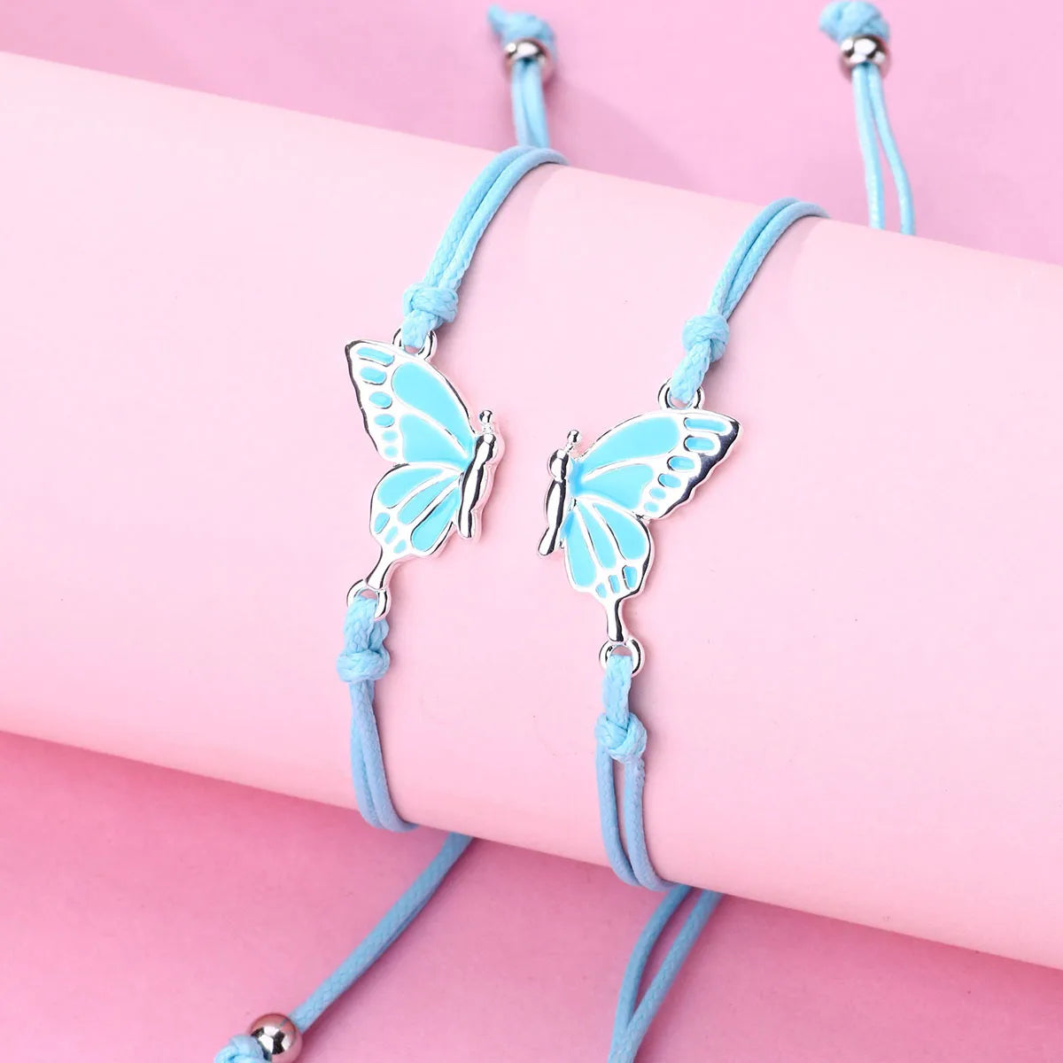 Casual Cartoon Style Cute Butterfly Alloy Kid'S Drawstring Bracelets