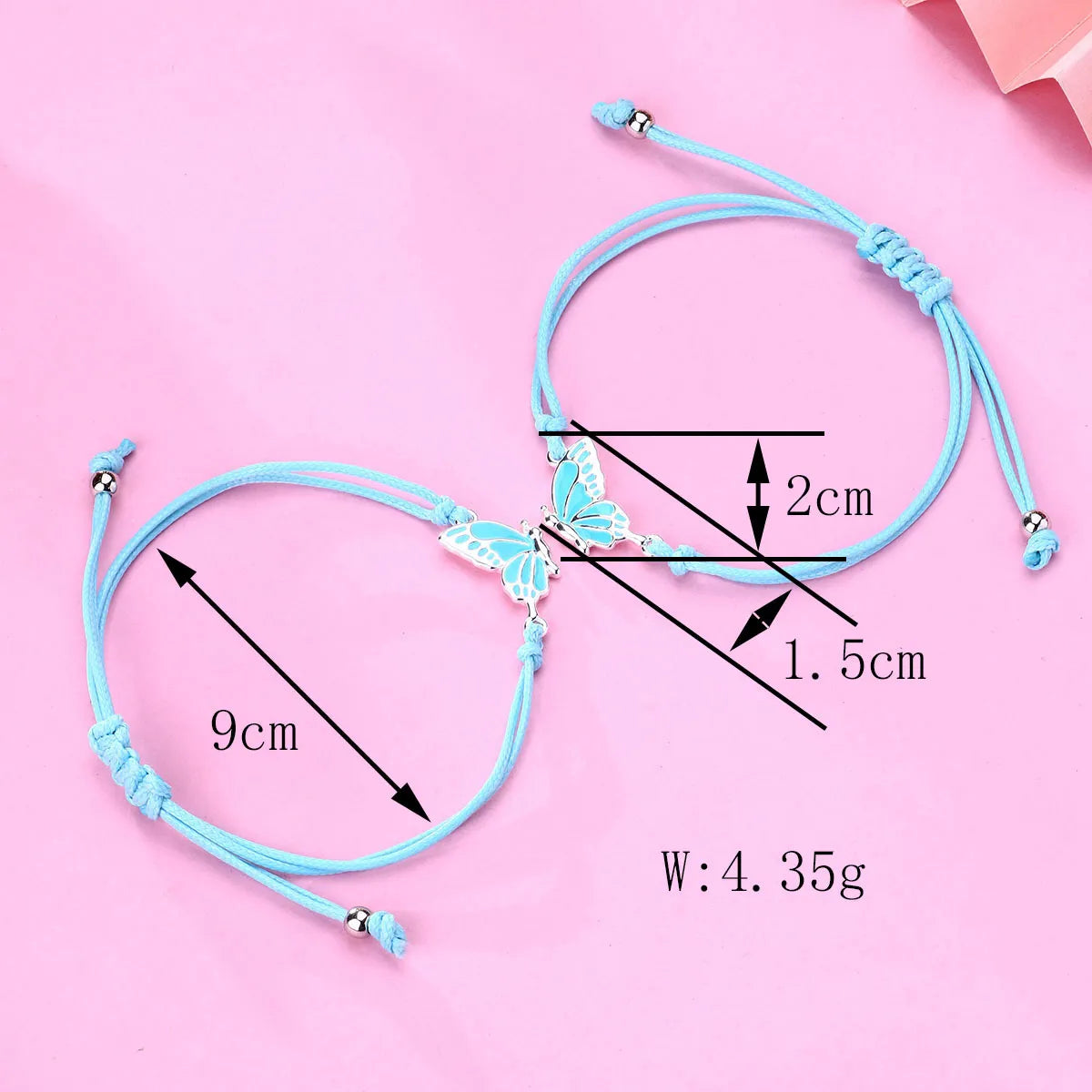 Casual Cartoon Style Cute Butterfly Alloy Kid'S Drawstring Bracelets