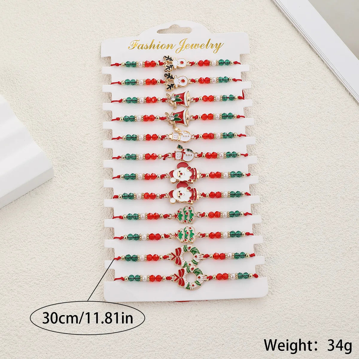 Casual Cartoon Style Cute Christmas Tree Santa Claus Elk Alloy Wholesale Bracelets