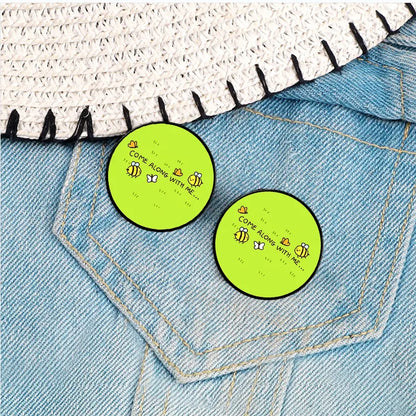 Casual Cartoon Style Cute Letter Bee Alloy Printing Unisex Brooches