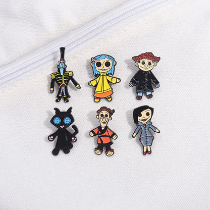 Casual Cartoon Style Simple Style Cartoon Character Alloy Asymmetrical Stoving Varnish Unisex Brooches