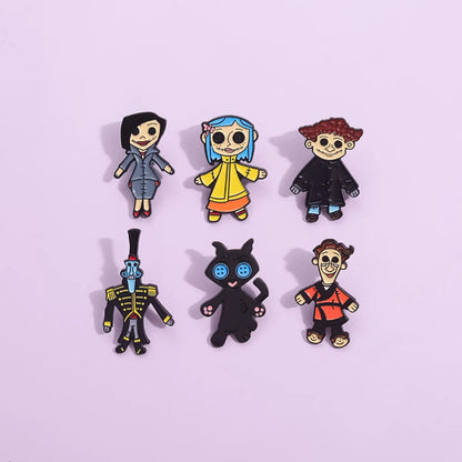 Casual Cartoon Style Simple Style Cartoon Character Alloy Asymmetrical Stoving Varnish Unisex Brooches