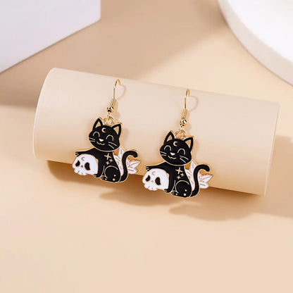 Casual Cat Eagle Snake Alloy Stoving Varnish Women'S Drop Earrings 1 Pair