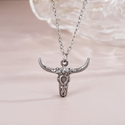 Casual Cattle Stainless Steel Handmade Pendant Necklace