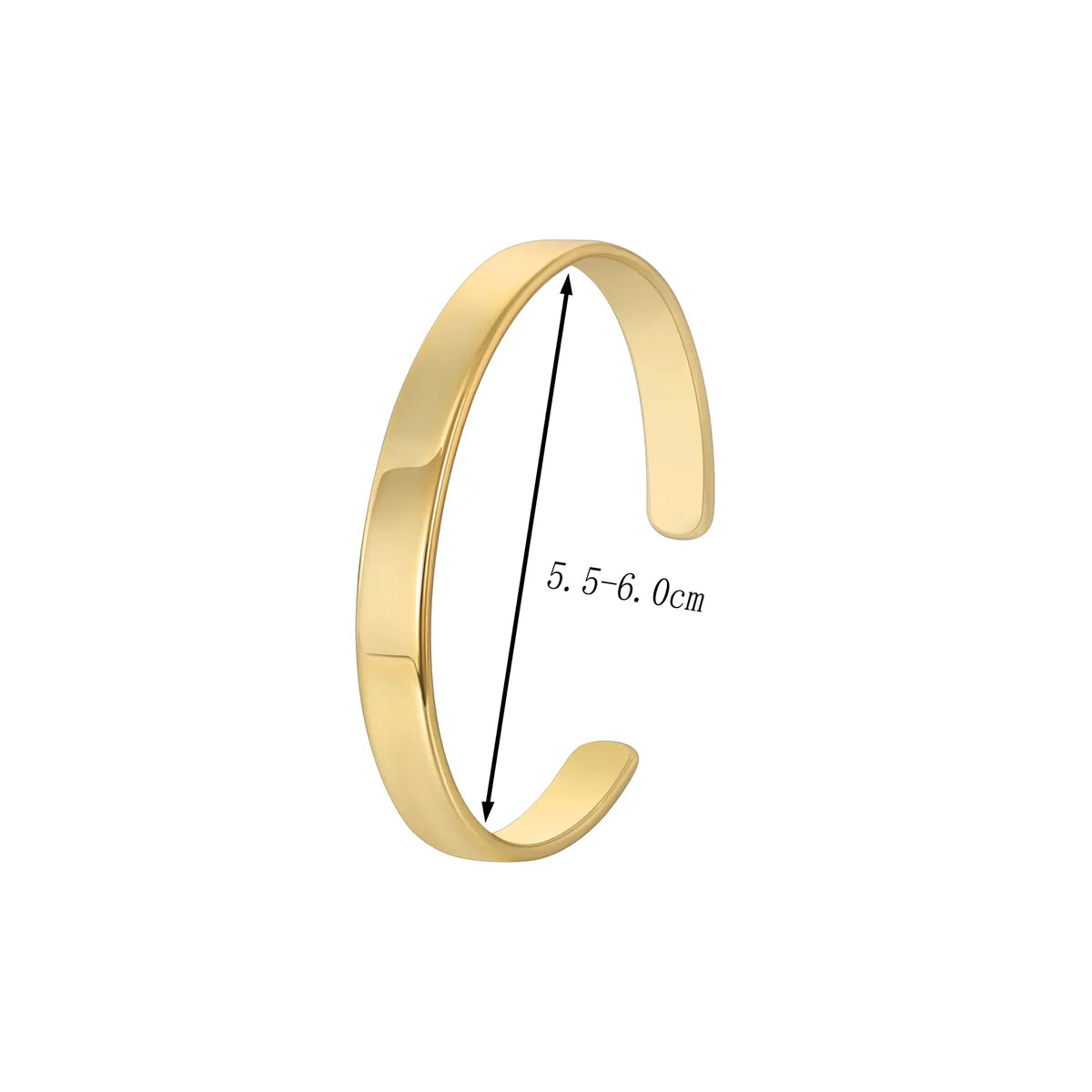 Casual Classic Style Commute Solid Color Copper Plating 18k Gold Plated Bangle