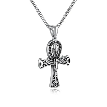 Casual Classic Style Cross Pistol Solid Color Alloy Plating Men'S Pendant Necklace