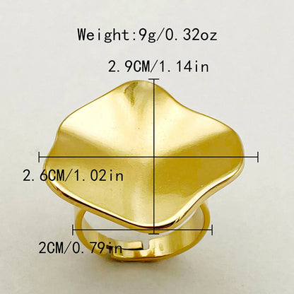 Casual Classic Style Irregular Stainless Steel Polishing Plating Gold Plated Open Rings