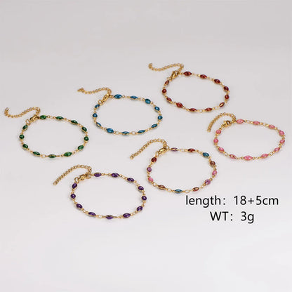 Casual Classic Style Oval 304 Stainless Steel Bracelets In Bulk