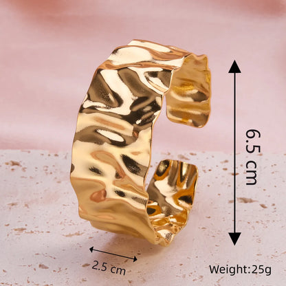 Casual Classic Style Round Stainless Steel Plating Gold Plated Silver Plated Bangle