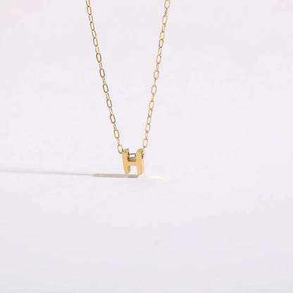 Casual Classic Style Streetwear Letter Titanium Steel Plating 14k Gold Plated Pendant Necklace