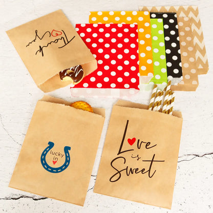 Casual Color Block Kraft Paper Daily Party Gift Wrapping Supplies