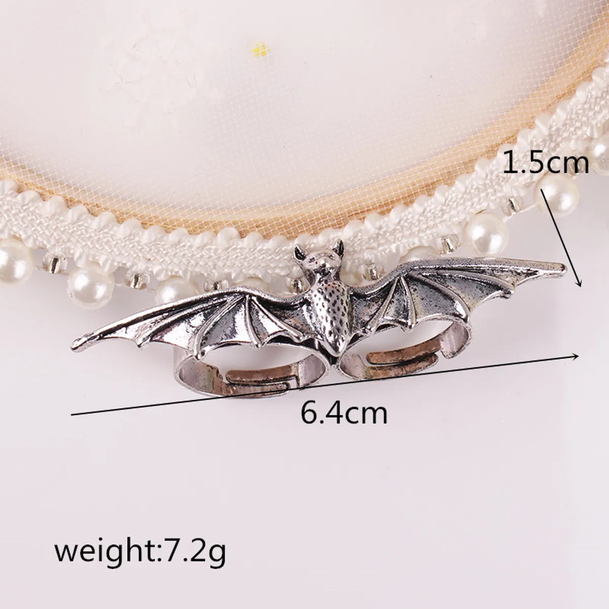 Casual Cool Style Bat Alloy Plating Silver Plated Unisex Open Ring