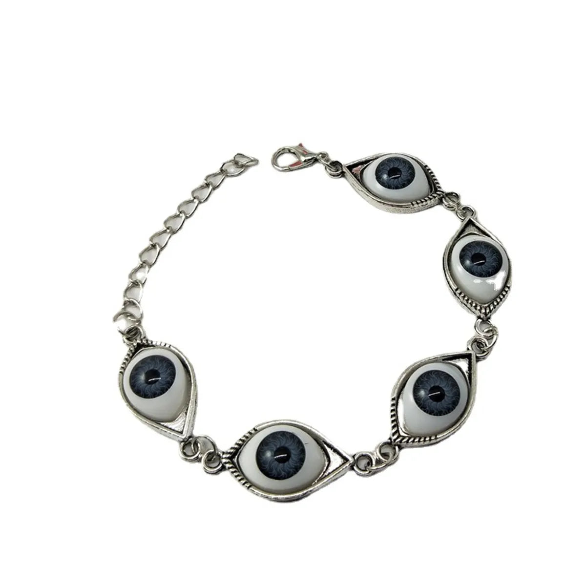 Casual Cool Style Devil's Eye Alloy Plating Inlay Resin Women's Bracelets