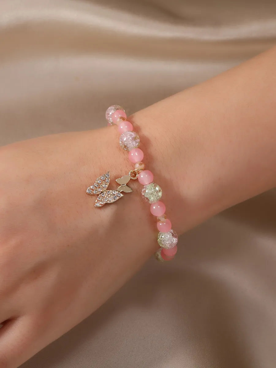 Casual Cute Butterfly Glass Wholesale Bracelets