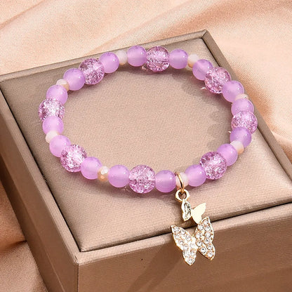 Casual Cute Butterfly Glass Wholesale Bracelets