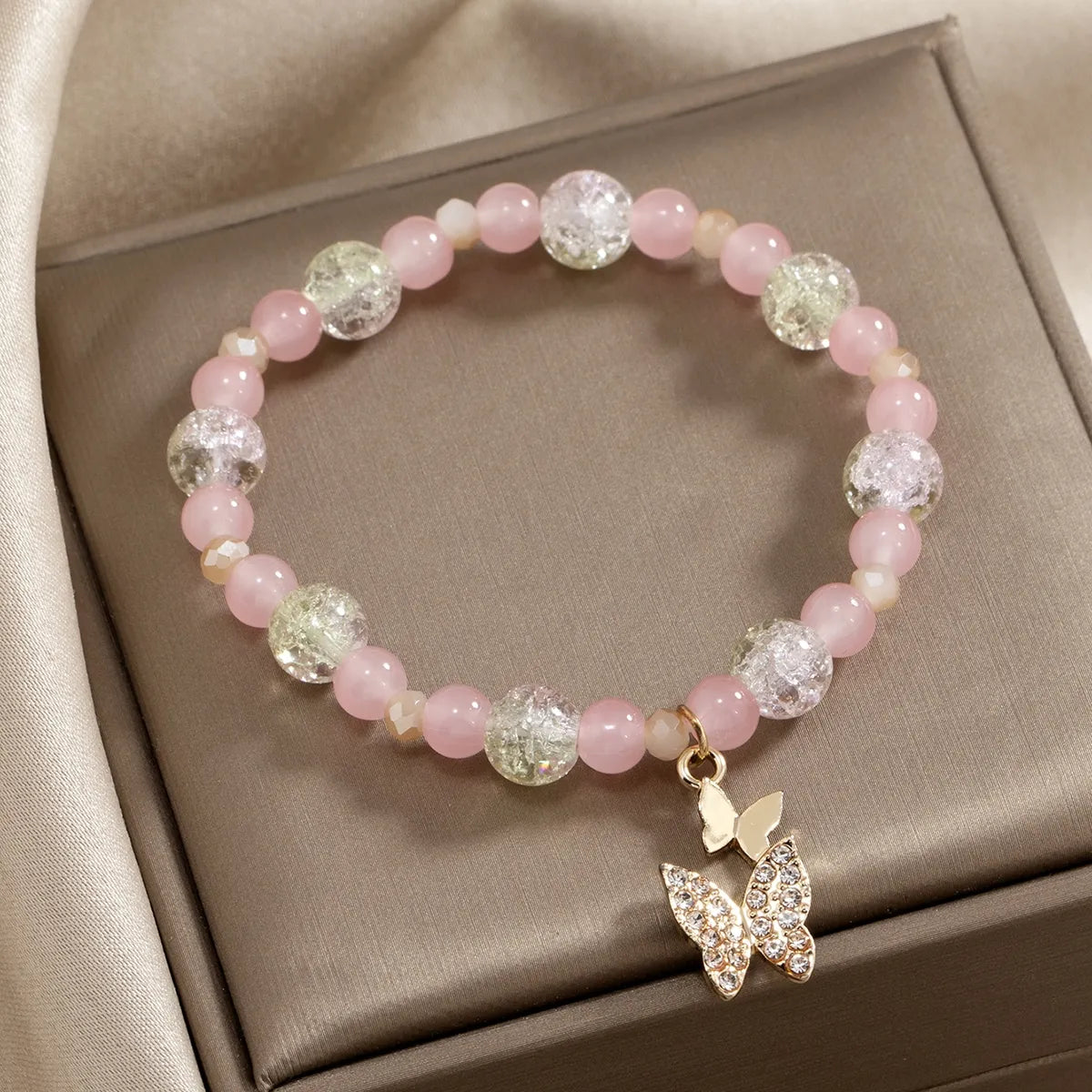 Casual Cute Butterfly Glass Wholesale Bracelets