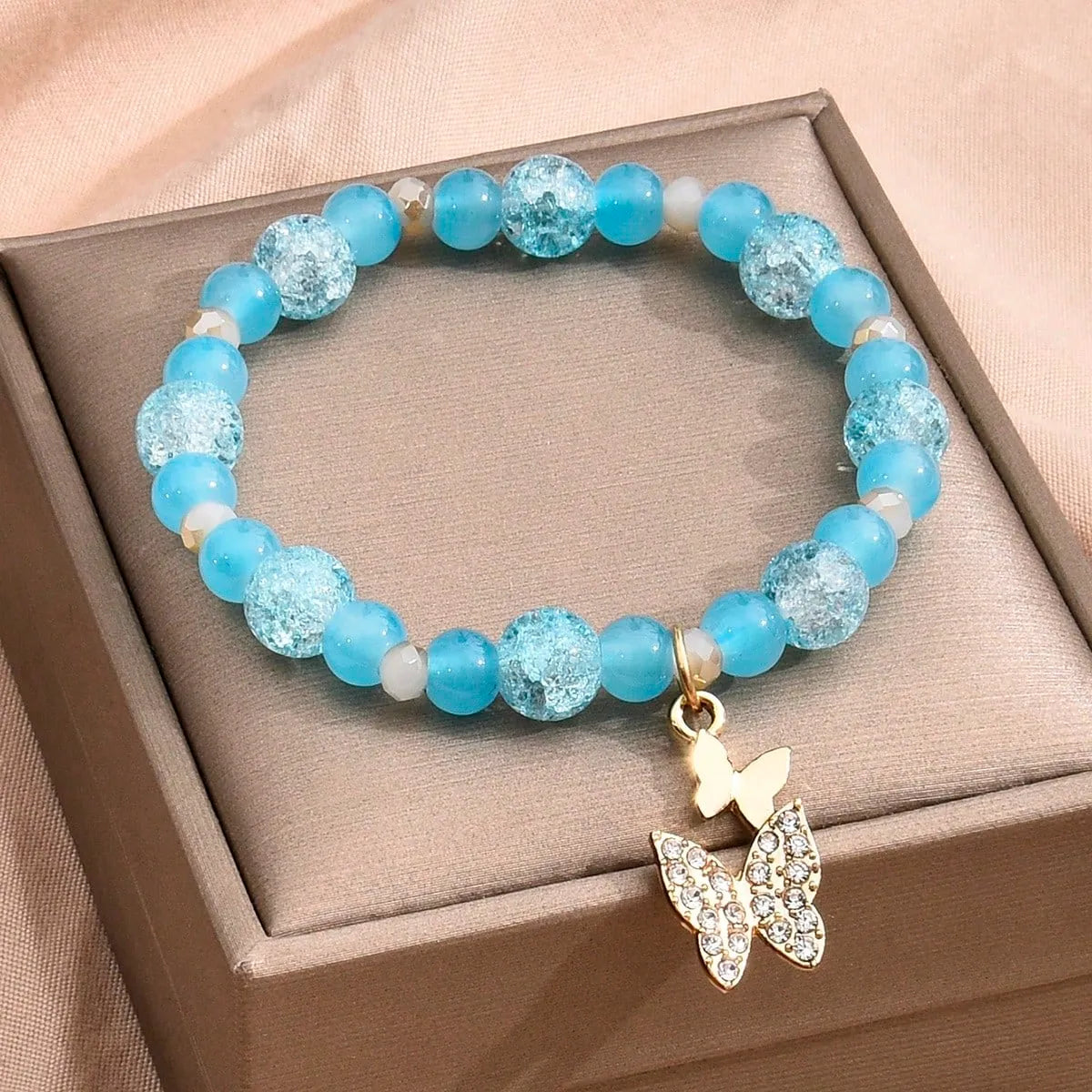 Casual Cute Butterfly Glass Wholesale Bracelets