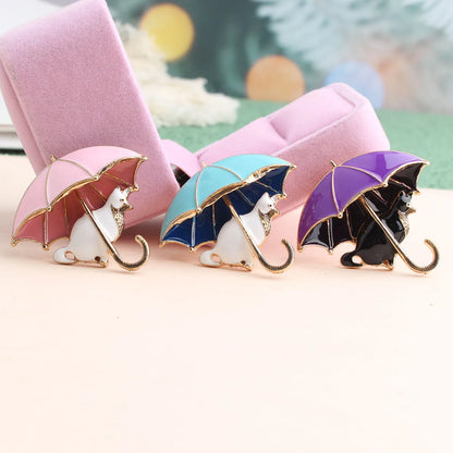 Casual Cute Cat Alloy Enamel Unisex Brooches