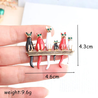 Casual Cute Cat Alloy Enamel Unisex Brooches