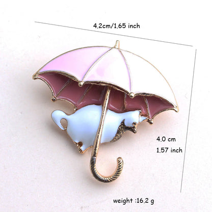 Casual Cute Cat Alloy Enamel Unisex Brooches